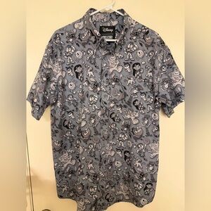 RSVLTS Disney Pie-eyed Party Gray Button-Up Shirt